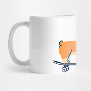 Corgi on a SkateBoard Mug